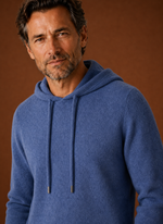Men's Cashmere-Look Hooded Sweater - Knitted Pullover | Areleon