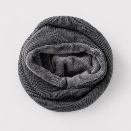 Brimley Knit Snood in charcoal grey, product shot