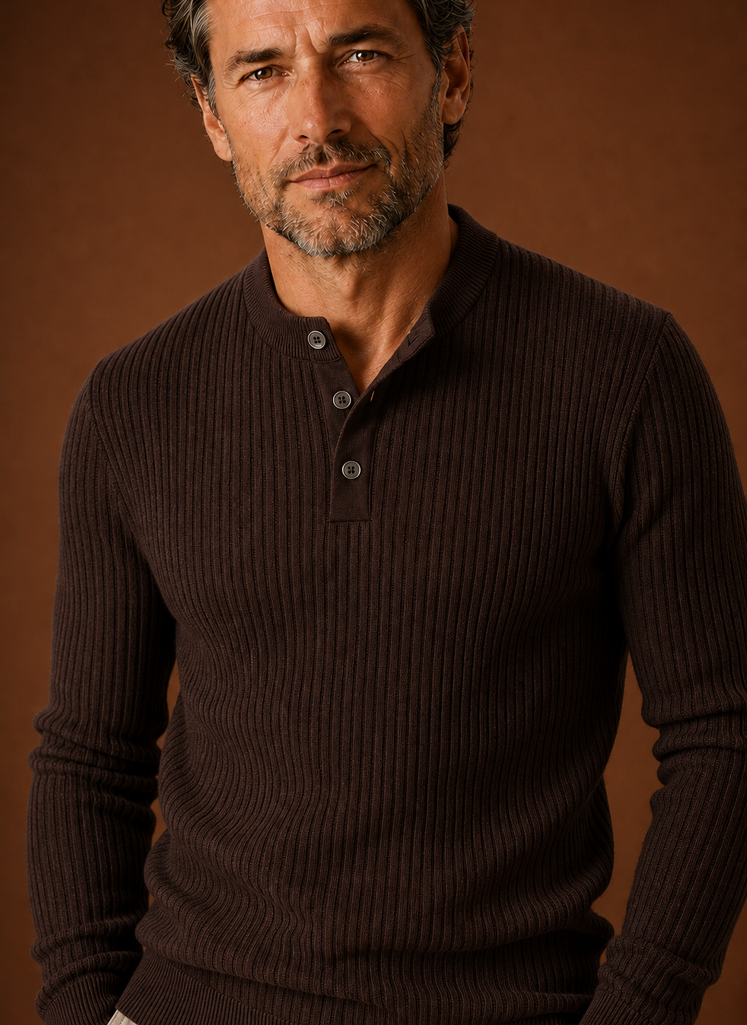 Men's Sweater Shirt - Pullover Knit Shirt | Areleon