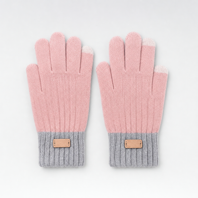 Colby Knit Touchscreen Gloves in blush pink, product shot