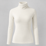 Cranbourne Funnel Neck Thermal Top in white, product shot