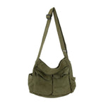 Elfriede Oversized Canvas Messenger Tote