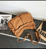 Elfriede Oversized Canvas Messenger Tote