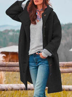 Hannah Hooded Fleece Coat with Button Placket
