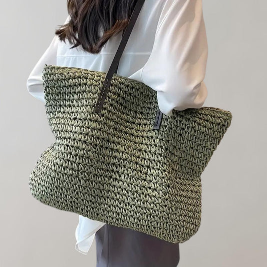Johanna Woven Bohemian Straw Tote Bag