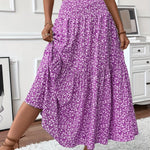 Marlene High-Waisted Floral Flare Midi Skirt