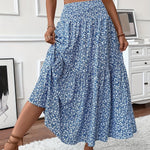 Marlene High-Waisted Floral Flare Midi Skirt