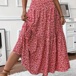 Marlene High-Waisted Floral Flare Midi Skirt
