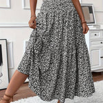 Marlene High-Waisted Floral Flare Midi Skirt