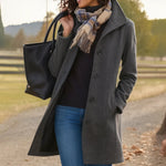Charlotte Classic Mid-Length Button Coat