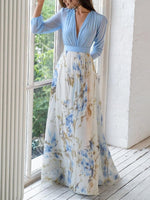 Marlene Floral Chiffon A-Line Maxi Dress