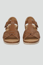 Charlotte Braided Open-Toe Sandals with Ankle Strap