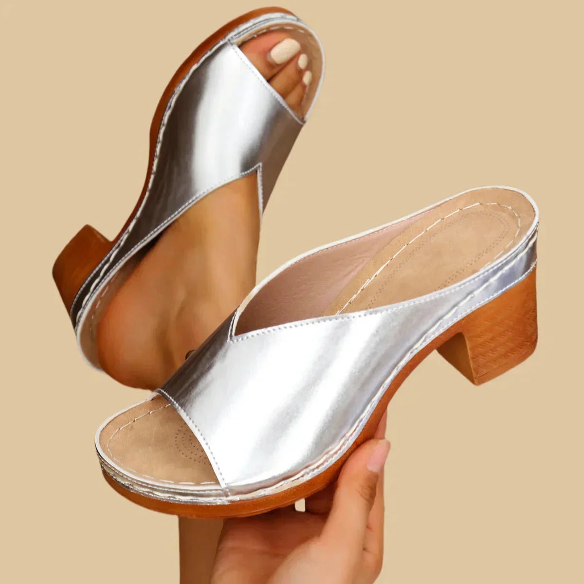 Sophie Orthopedic Block Heel Mules