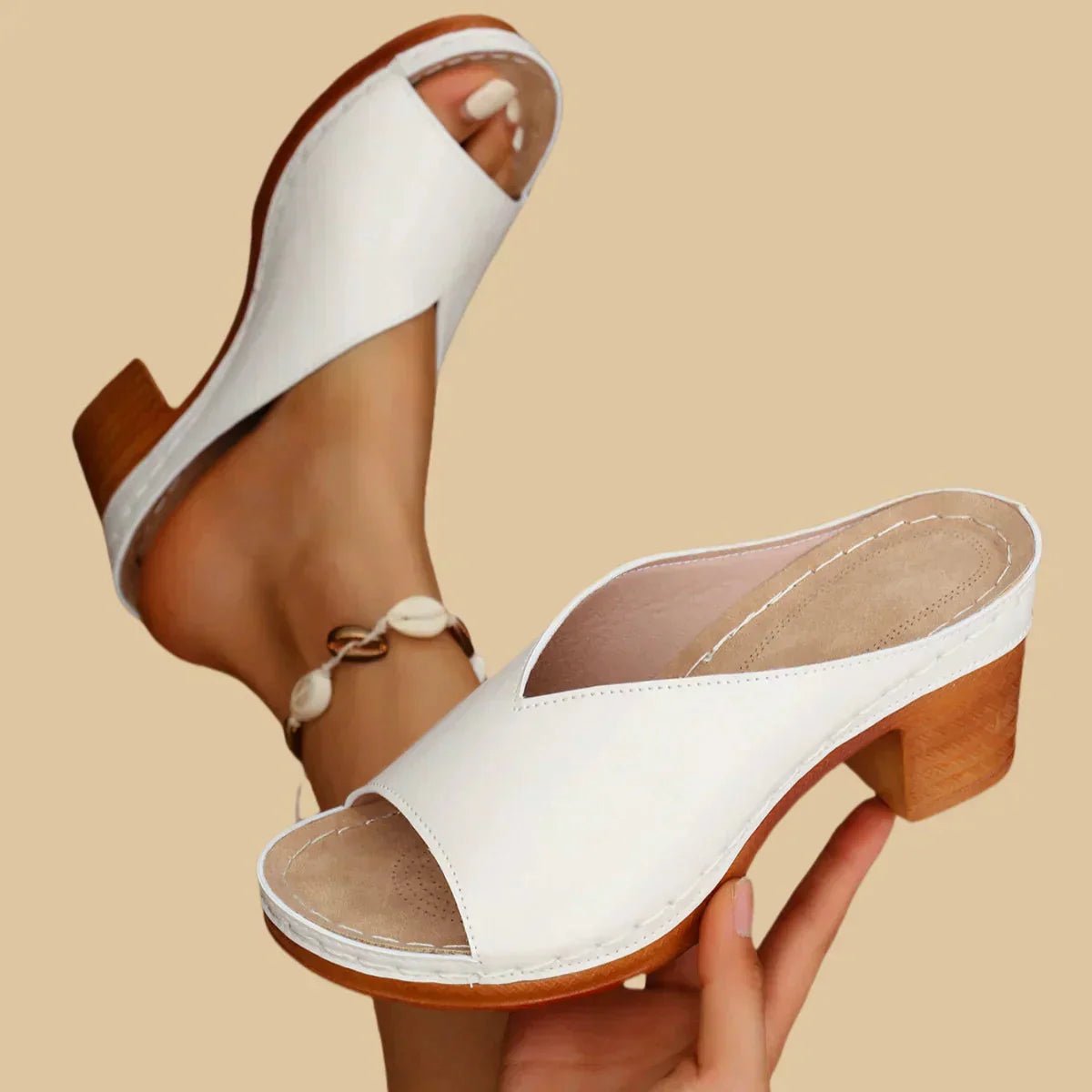 Sophie Orthopedic Block Heel Mules