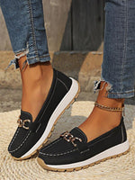 Leonie Orthopedic Non-Slip Loafers with Gold Detail