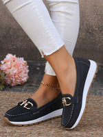 Leonie Orthopedic Non-Slip Loafers with Gold Detail