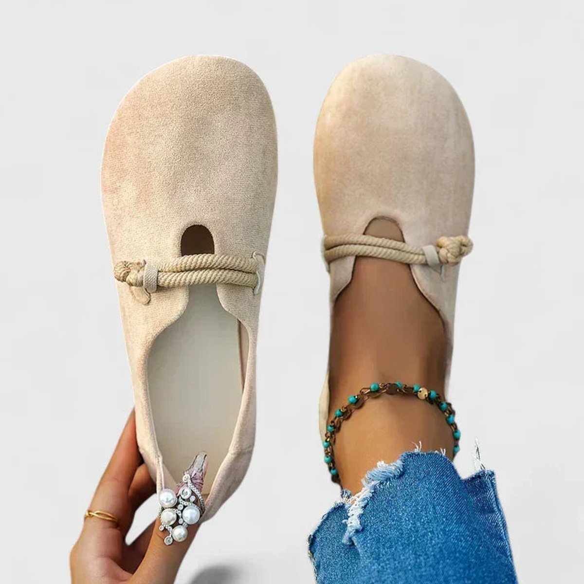 Nora Orthopedic Rope Slip-On Flats