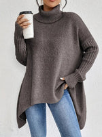 Greta Oversized Ribbed Turtleneck Sweater