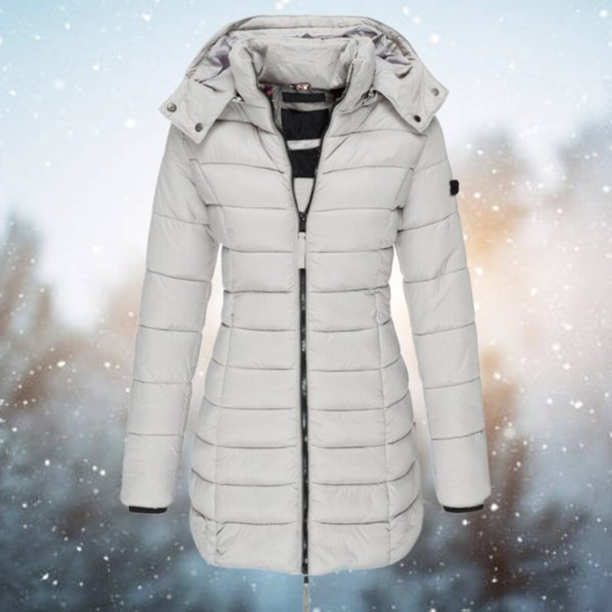 Emilia Fitted Hooded Quilted Jacket
