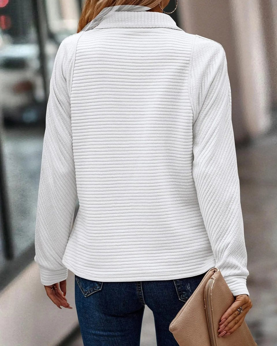 Mia Zip Stand Collar Sweater