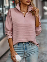 Mia Zip Stand Collar Sweater