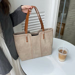 Leonie Minimalist Faux Leather Tote Bag