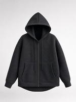 Denby Hooded Zip Jacket in black, product shot