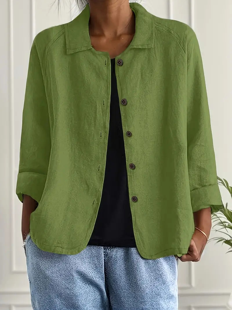 Hanna Lightweight Button-Front Jacket