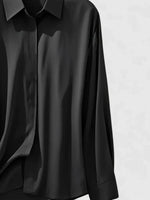 Anja Satin Button-Up Blouse