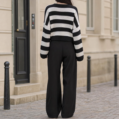 Ellery striped sweater, back view