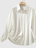 Anja Satin Button-Up Blouse