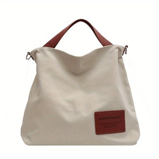 Amelie Roomy Canvas Tote Bag with Adjustable Strap
