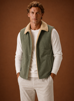 Men's Sherpa-Lined Vest - Warm Winter Gilet | Areleon
