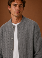 Men's Cable Knit Cardigan - Button Front Sweater | Areleon