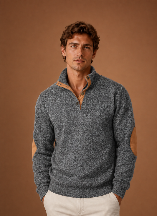 Men's Mock Neck Pullover Layering Sweater | Areleon