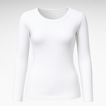 Halstead Fleece-Lined Thermal Top in white, product shot