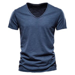 Niklas Wrinkle-Free Cotton V-Neck Tee