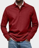 Niklas Classic-Fit Long-Sleeve Polo Shirt