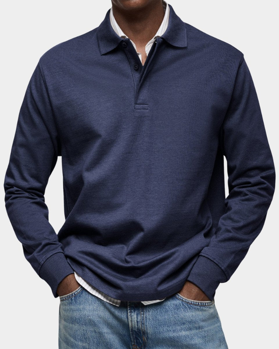 Niklas Classic-Fit Long-Sleeve Polo Shirt