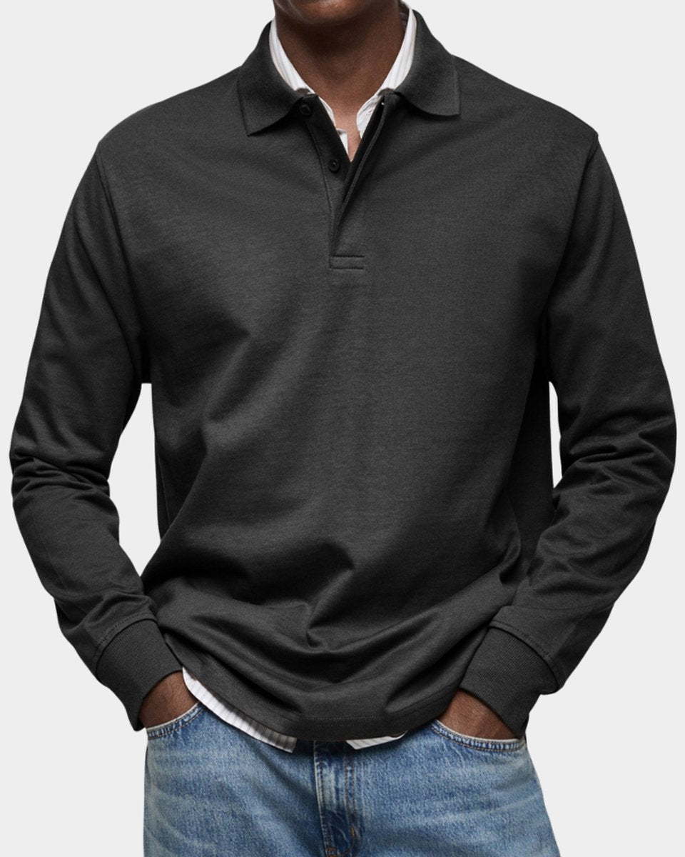 Niklas Classic-Fit Long-Sleeve Polo Shirt
