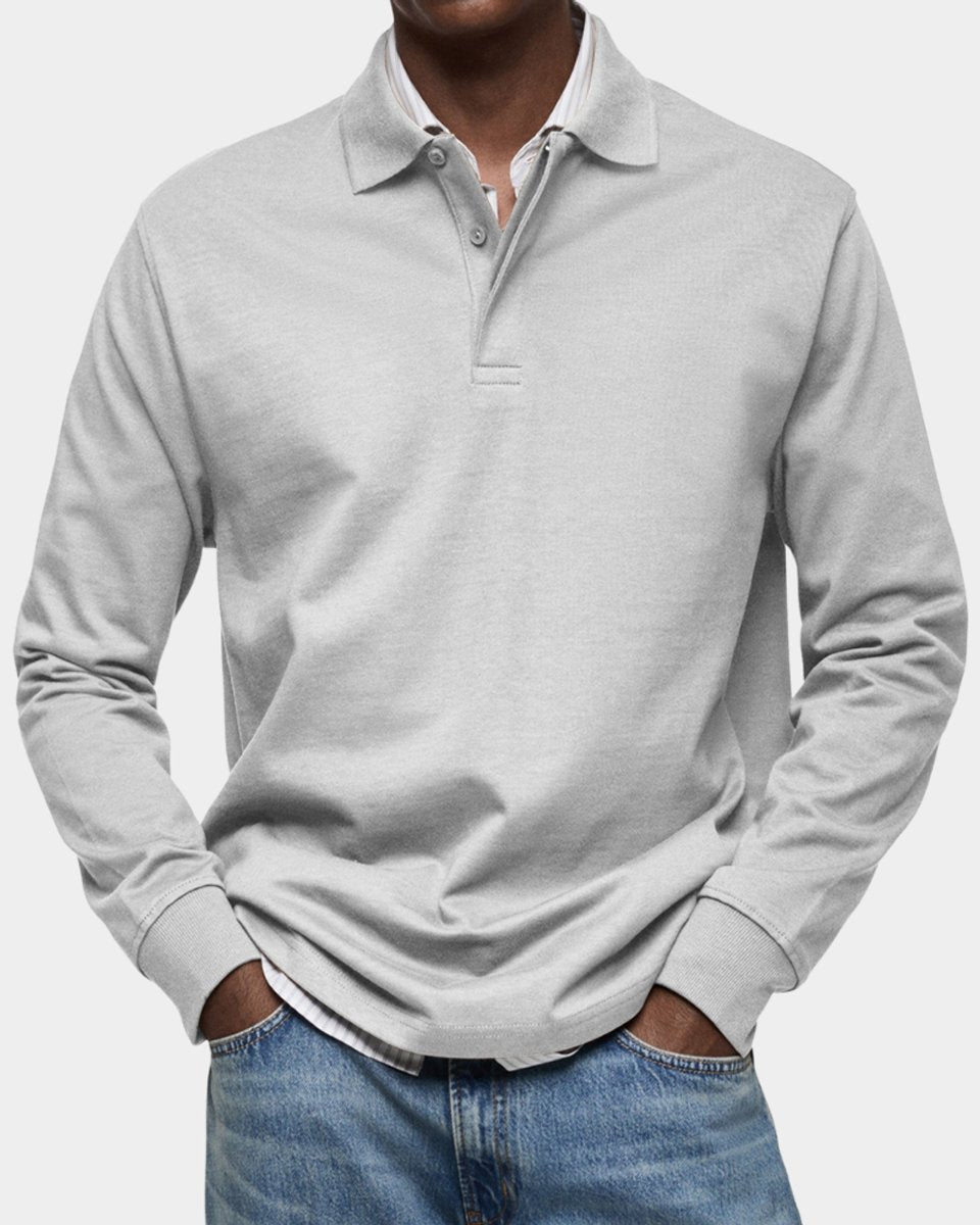 Niklas Classic-Fit Long-Sleeve Polo Shirt