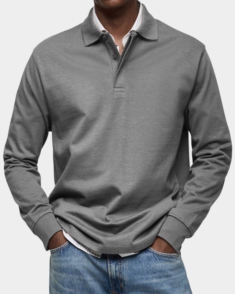 Niklas Classic-Fit Long-Sleeve Polo Shirt