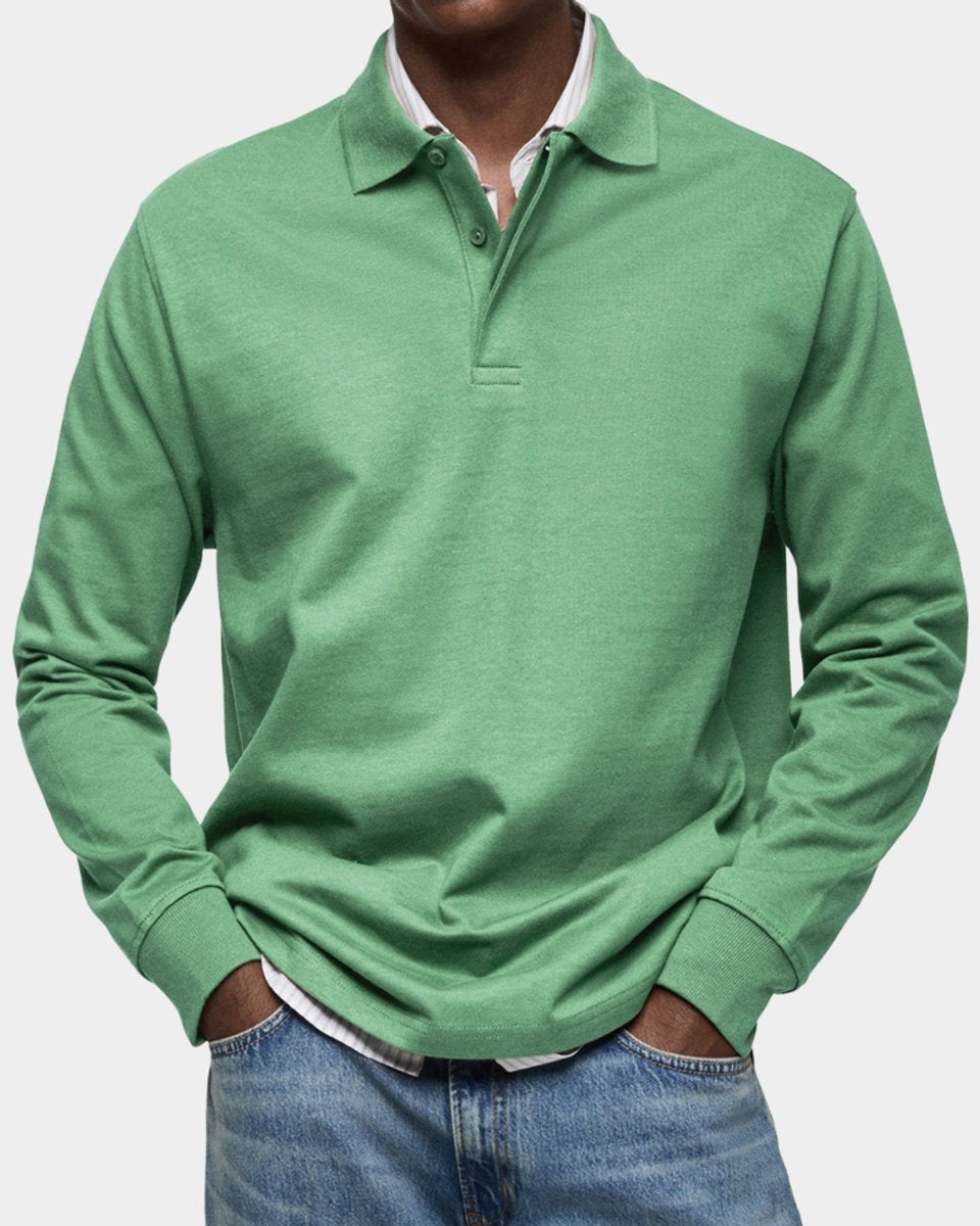 Niklas Classic-Fit Long-Sleeve Polo Shirt