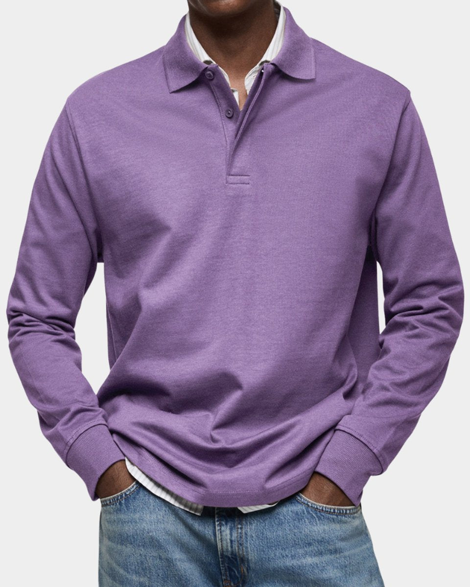 Niklas Classic-Fit Long-Sleeve Polo Shirt