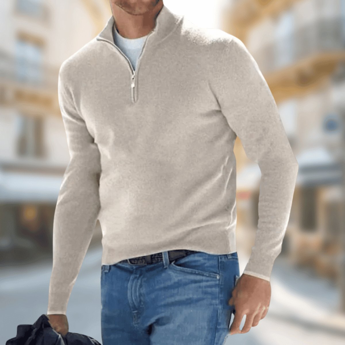 Felix Lightweight Quarter-Zip Knit Sweater
