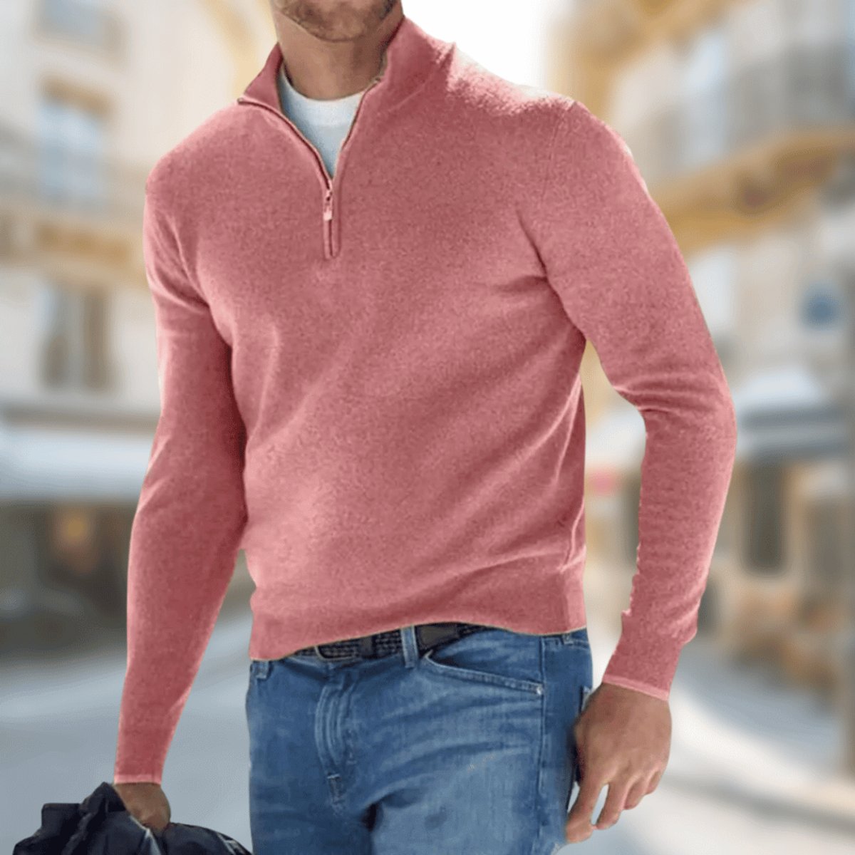 Felix Lightweight Quarter-Zip Knit Sweater