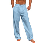 Florian Wide-Leg Linen Drawstring Pants