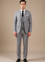 Fabian Slim-Fit Three-Piece Formal Suit with Notch Lapel