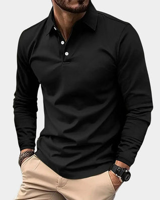 Dominik Slim-Fit Long-Sleeve Polo Shirt