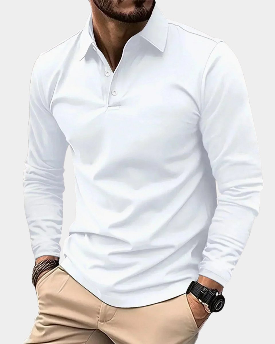 Dominik Slim-Fit Long-Sleeve Polo Shirt